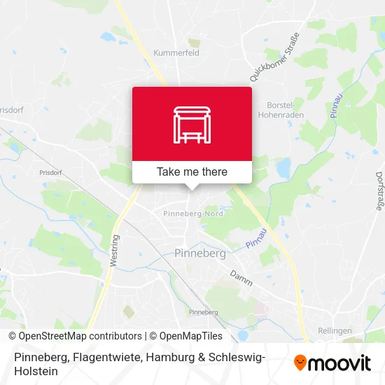 Карта Pinneberg, Flagentwiete