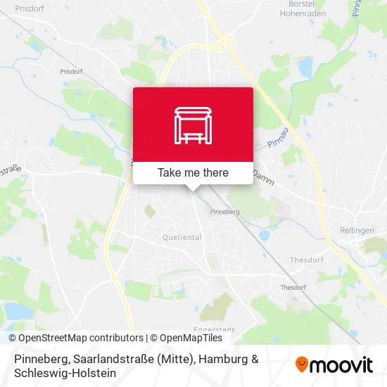 Карта Pinneberg, Saarlandstraße (Mitte)
