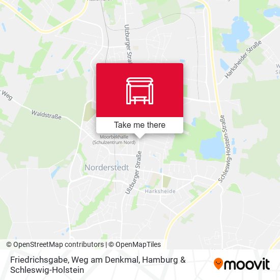 Friedrichsgabe, Weg am Denkmal map