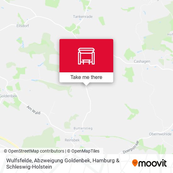 Wulfsfelde, Abzweigung Goldenbek map