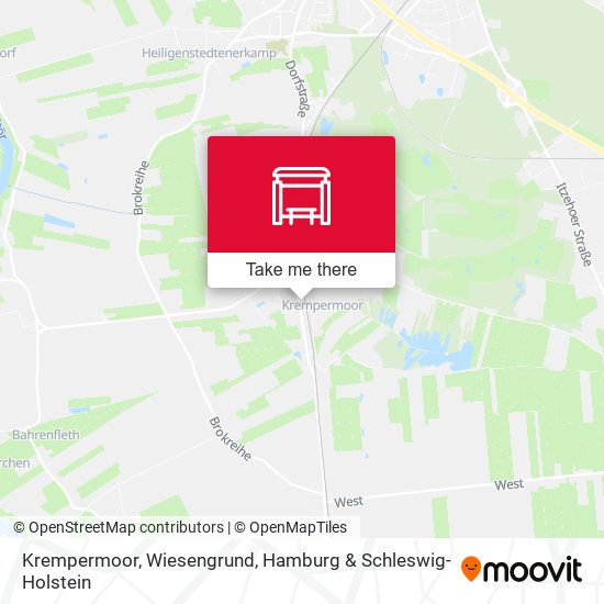 Krempermoor, Wiesengrund map