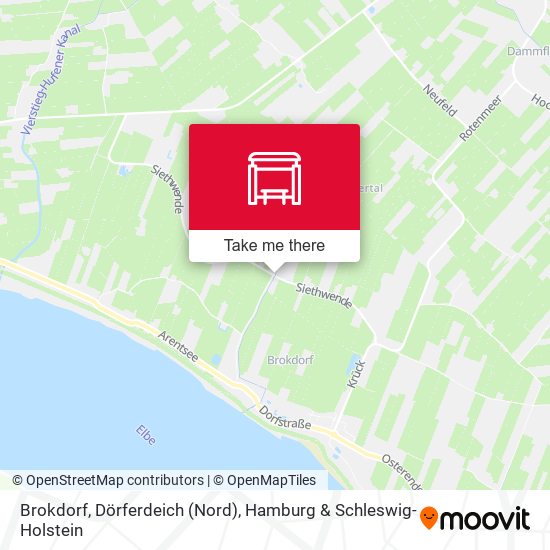 Brokdorf, Dörferdeich (Nord) map