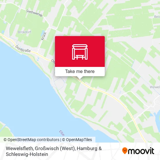 Карта Wewelsfleth, Großwisch (West)