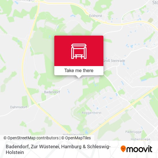 Badendorf, Zur Wüstenei map