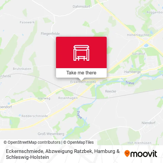 Карта Eckernschmiede, Abzweigung Ratzbek