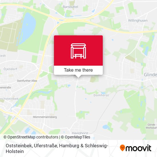 Oststeinbek, Uferstraße map