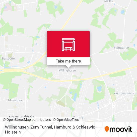 Willinghusen, Zum Tunnel map