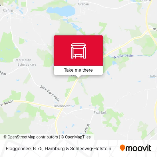 Floggensee, B 75 map