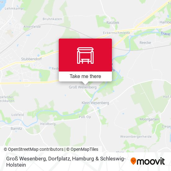 Groß Wesenberg, Dorfplatz map