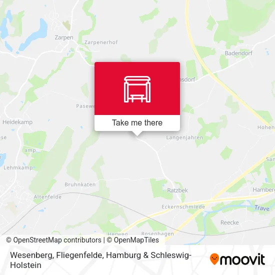Карта Wesenberg, Fliegenfelde