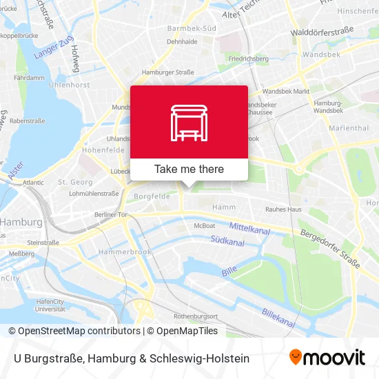 Карта U Burgstraße