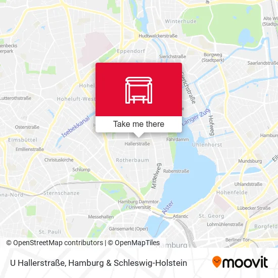 Карта U Hallerstraße