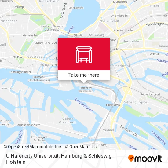 Карта U Hafencity Universität