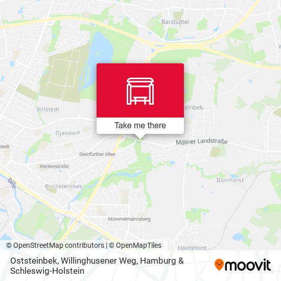 Oststeinbek, Willinghusener Weg map