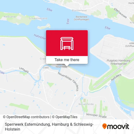 Карта Sperrwerk Estemündung