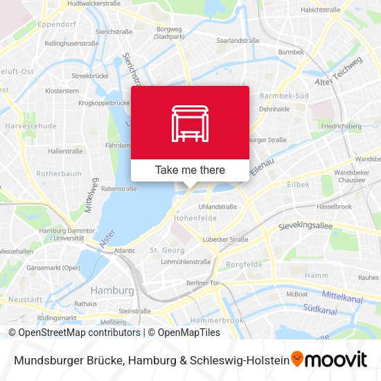 Mundsburger Brücke map