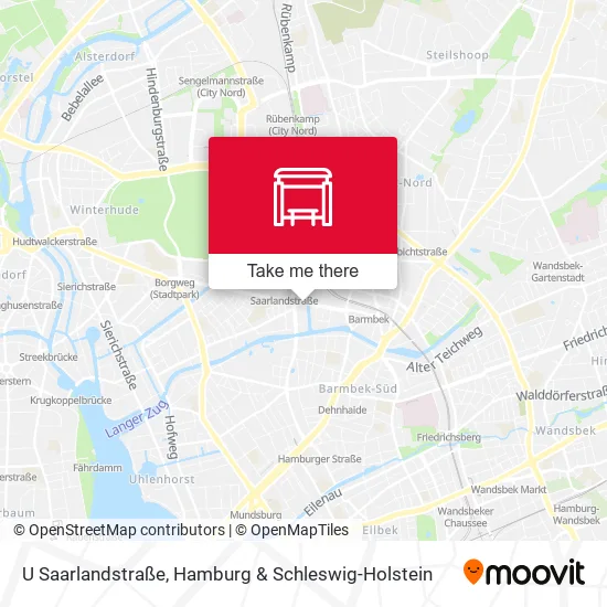 Карта U Saarlandstraße