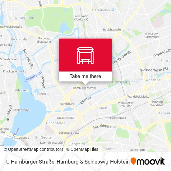 Карта U Hamburger Straße