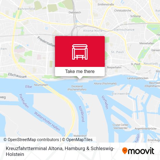 Kreuzfahrtterminal Altona map