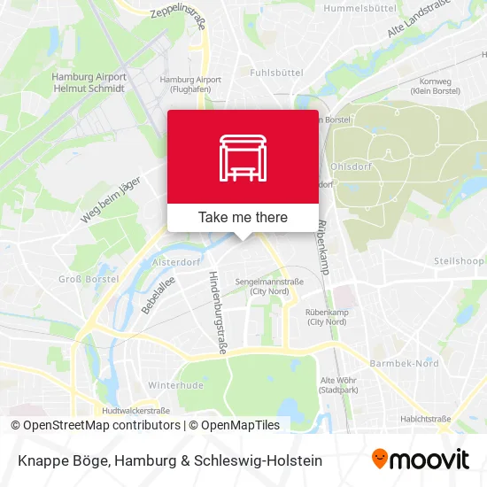Карта Knappe Böge