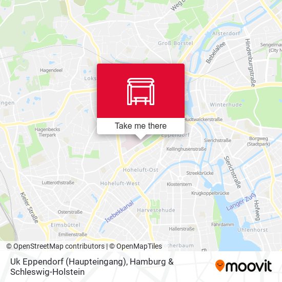 Uk Eppendorf (Haupteingang) map