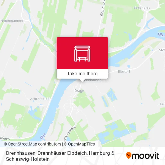 Карта Drennhausen, Drennhäuser Elbdeich