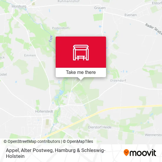 Карта Appel, Alter Postweg