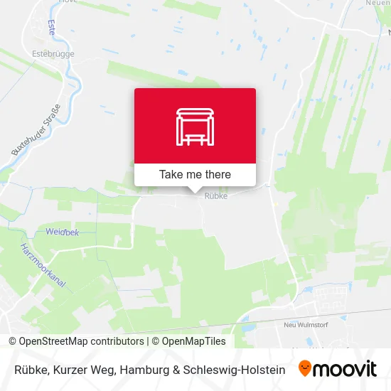 Rübke, Kurzer Weg map