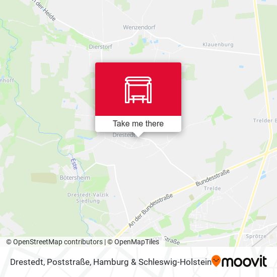 Drestedt, Poststraße map