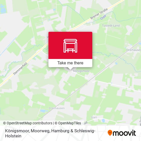 Königsmoor, Moorweg map