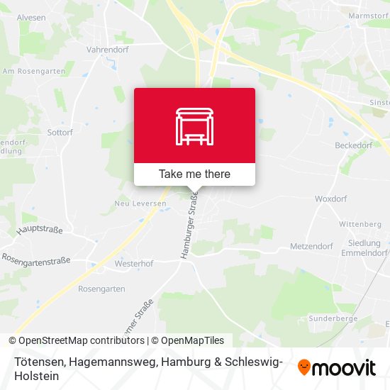 Tötensen, Hagemannsweg map