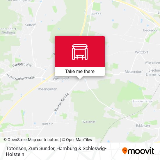 Tötensen, Zum Sunder map