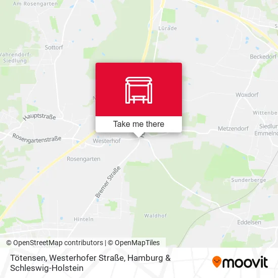 Карта Tötensen, Westerhofer Straße