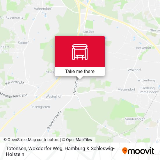 Карта Tötensen, Woxdorfer Weg