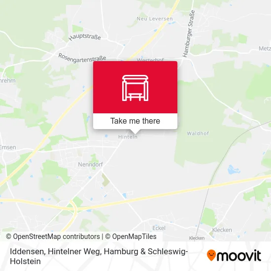 Карта Iddensen, Hintelner Weg