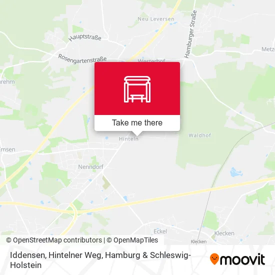 Карта Iddensen, Hintelner Weg