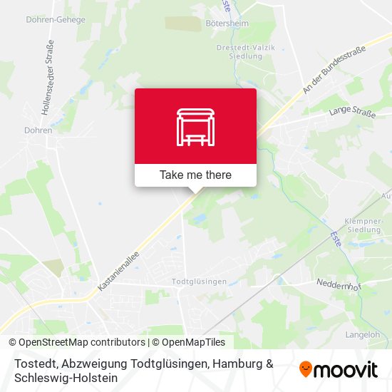 Tostedt, Abzweigung Todtglüsingen map