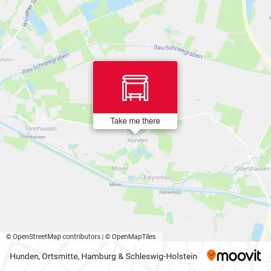 Карта Hunden, Ortsmitte