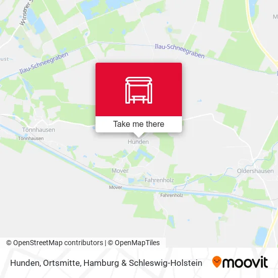 Карта Hunden, Ortsmitte