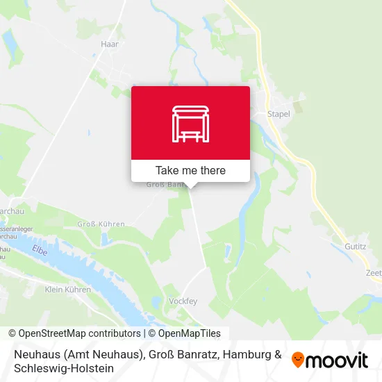 Карта Neuhaus (Amt Neuhaus), Groß Banratz