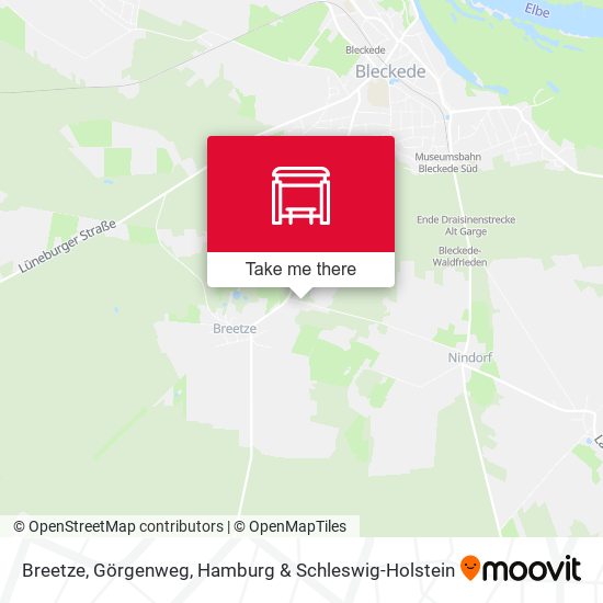 Breetze, Görgenweg map