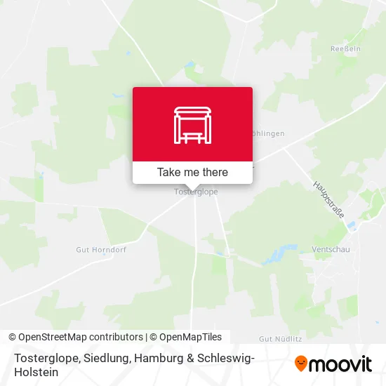 Карта Tosterglope, Siedlung