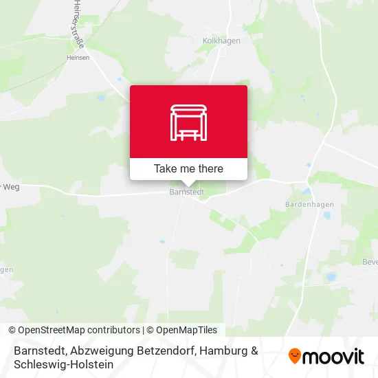 Карта Barnstedt, Abzweigung Betzendorf