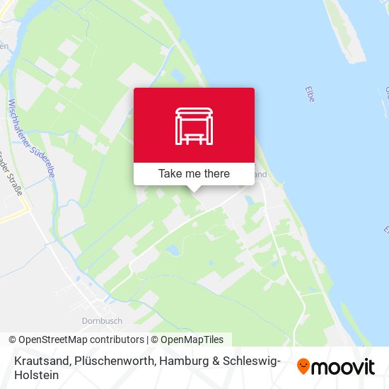 Krautsand, Plüschenworth map