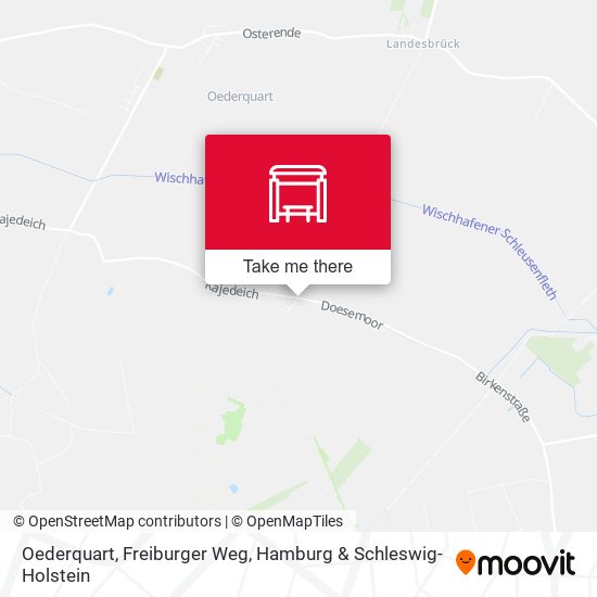 Oederquart, Freiburger Weg map