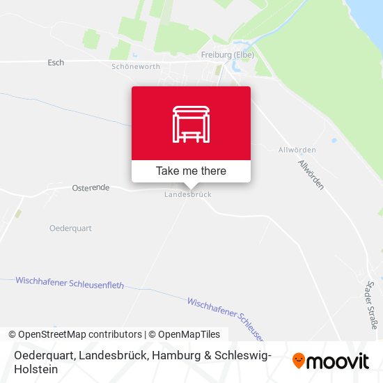 Oederquart, Landesbrück map