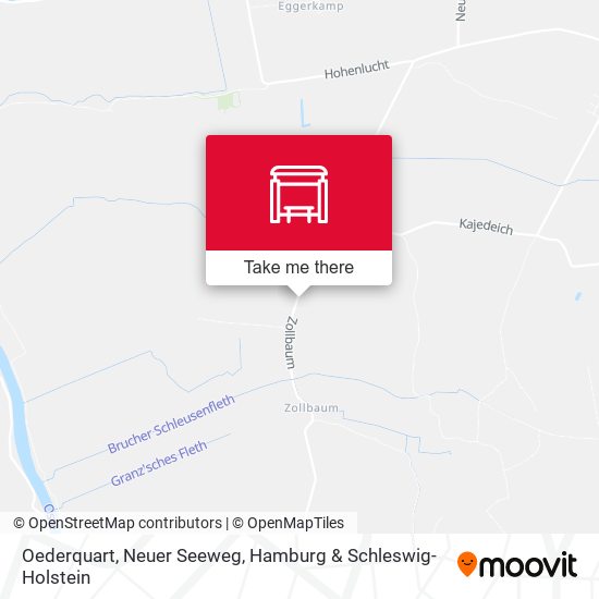 Oederquart, Neuer Seeweg map
