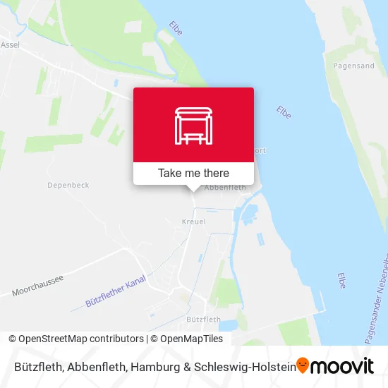 Карта Bützfleth, Abbenfleth