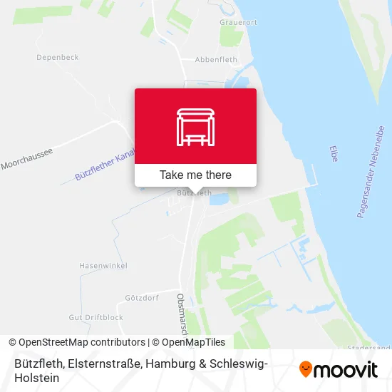 Карта Bützfleth, Elsternstraße