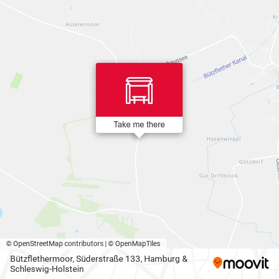Карта Bützflethermoor, Süderstraße 133